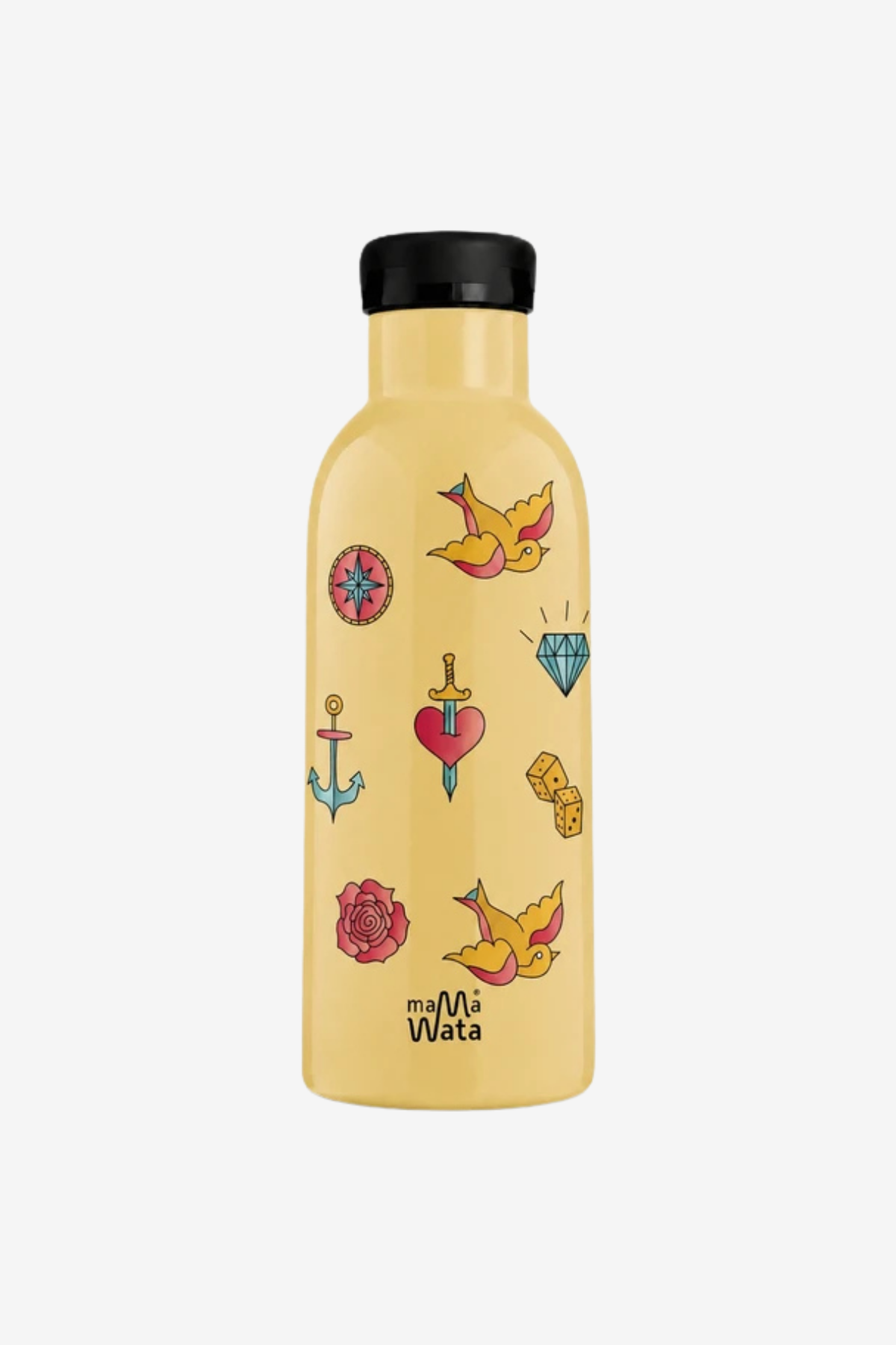 Tattoo Pipetli Çocuk Termos Matara 470 ml Paslanmaz Çelik Sızdırmaz Yalıtımlı Suluk