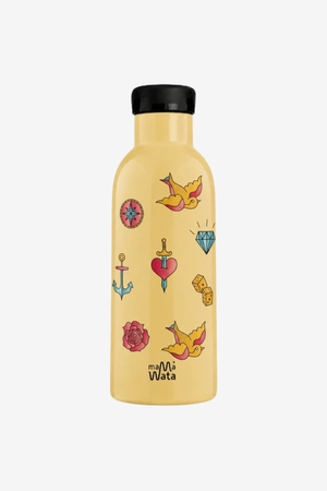 Tattoo Pipetli Çocuk Termos Matara 470 ml Paslanmaz Çelik Sızdırmaz Yalıtımlı Suluk