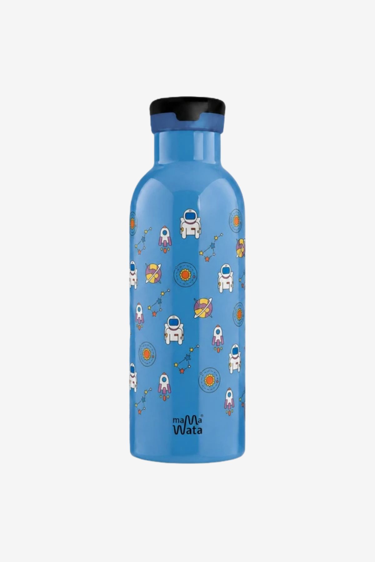 Space Pipetli Çocuk Termos Matara 470 ml Paslanmaz Çelik Sızdırmaz Yalıtımlı Suluk
