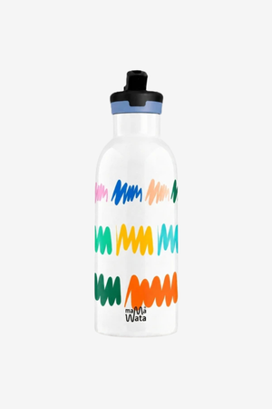 Doodle Pipetli Çocuk Termos Matara 470 ml Paslanmaz Çelik Sızdırmaz Yalıtımlı Suluk