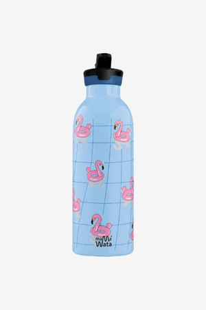 Flamingos Pipetli Çocuk Termos Matara 470 ml Paslanmaz Çelik Sızdırmaz Yalıtımlı Suluk