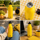 Yellow Pipetli Çocuk Termos Matara 470 ml Paslanmaz Çelik Sızdırmaz Yalıtımlı Suluk